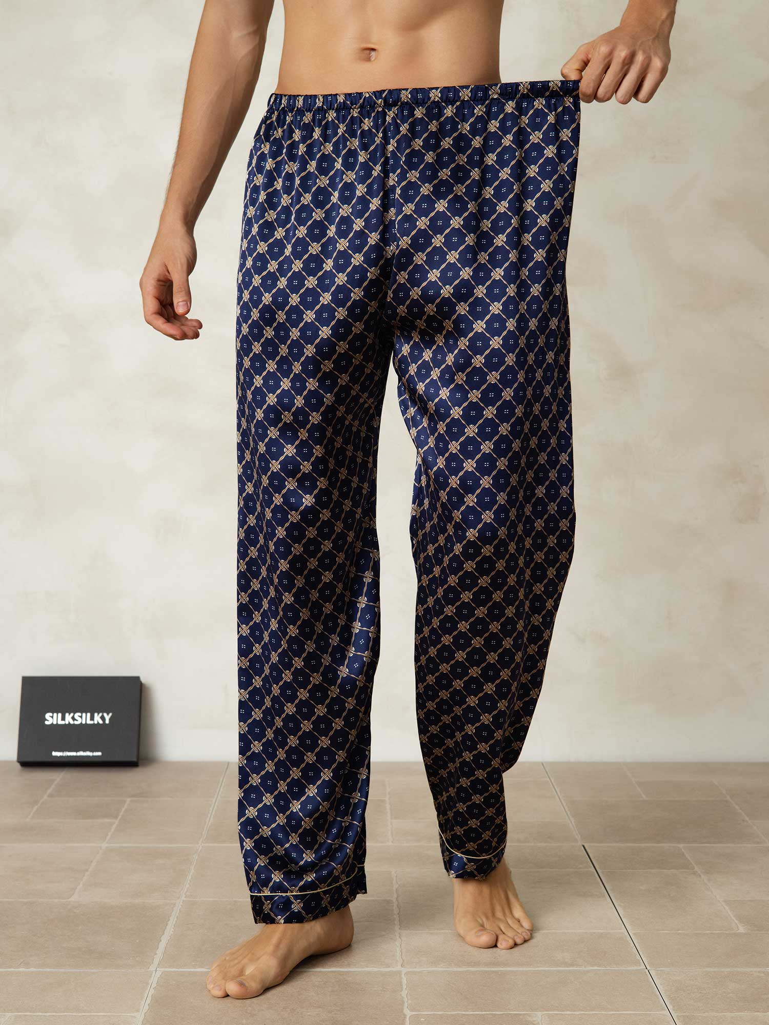 [Laivasto Ketju] SilkSilky-FI Mens Sleep Bottoms 003
