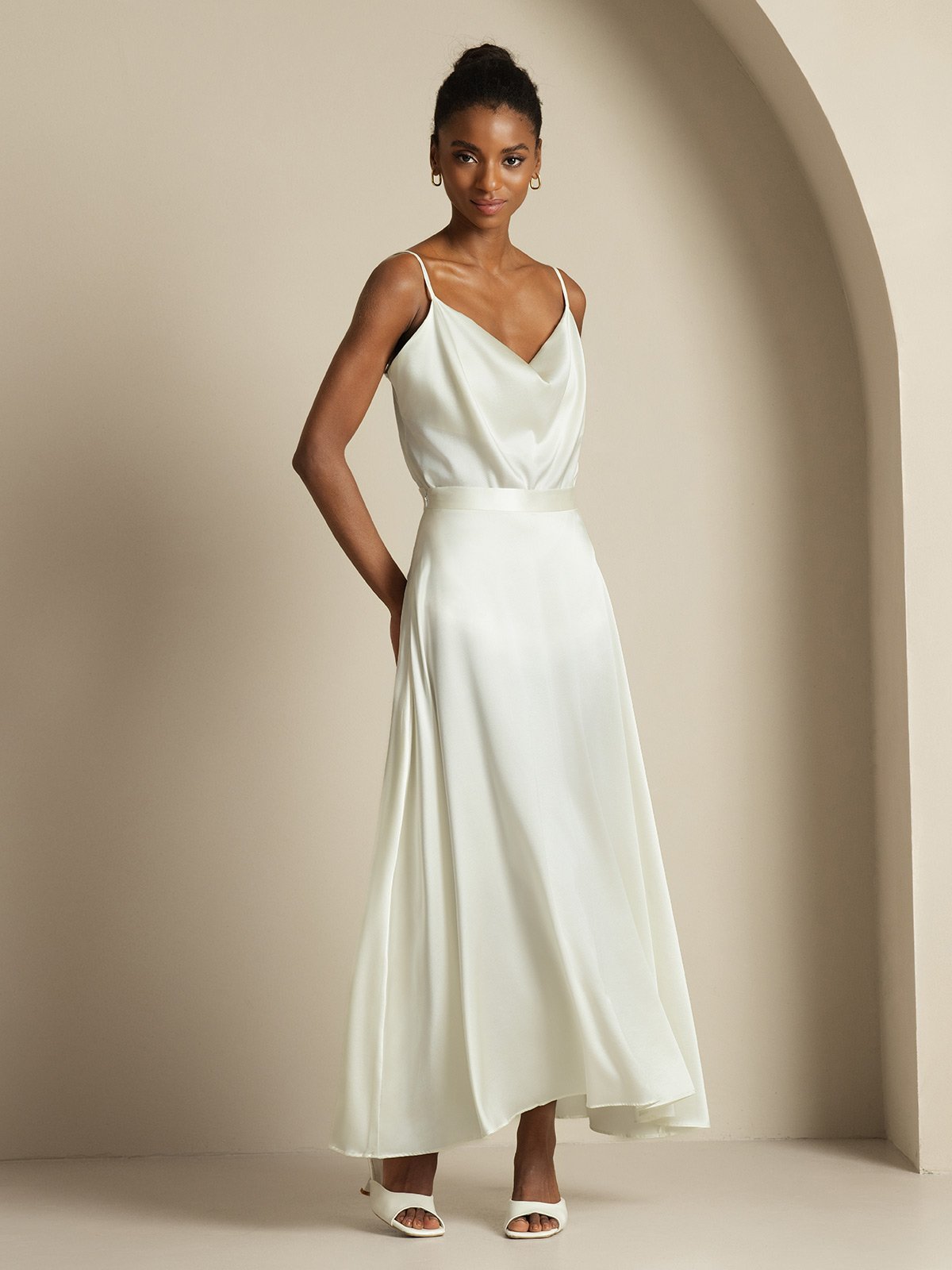 [Valkoinen] SilkSilky-FI 19Momme Womens Outfit Sets 005,