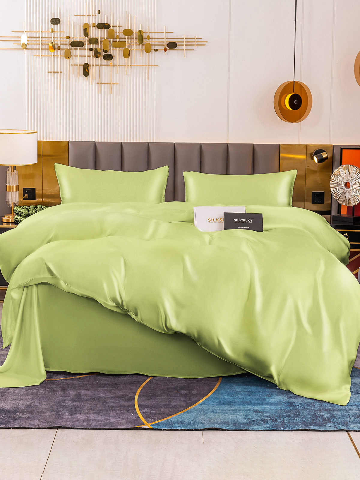 [Mintunvihreä] SilkSilky-FI 19Momme Bedding Set 002