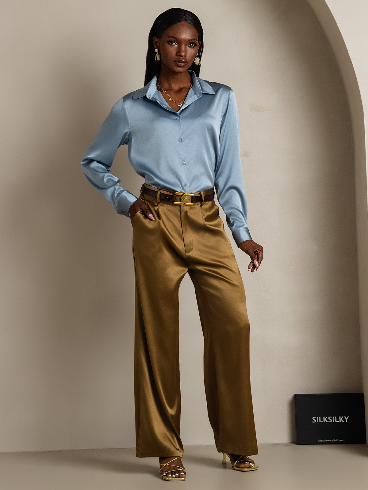 [Harmaansininen] SilkSilky-FI Womens Shirt 007