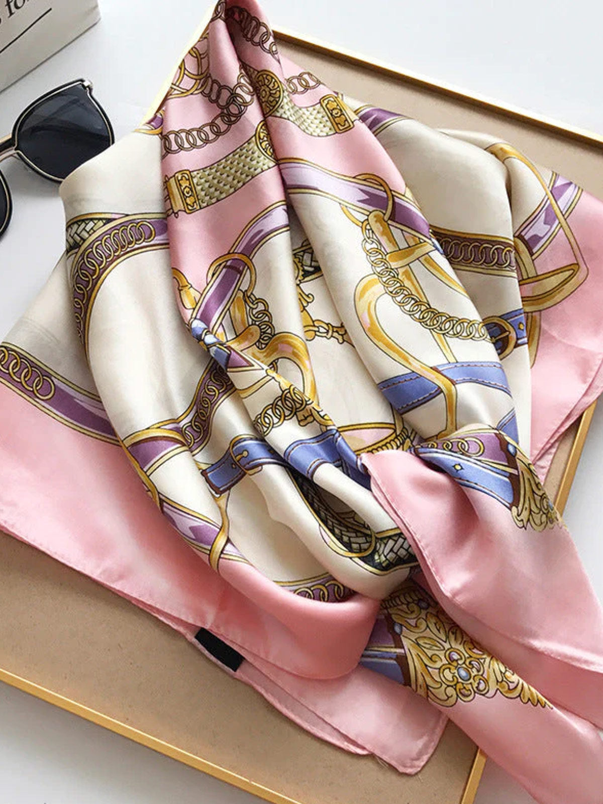 SilkSilky FI Pure Silk Scarf Kulta 002