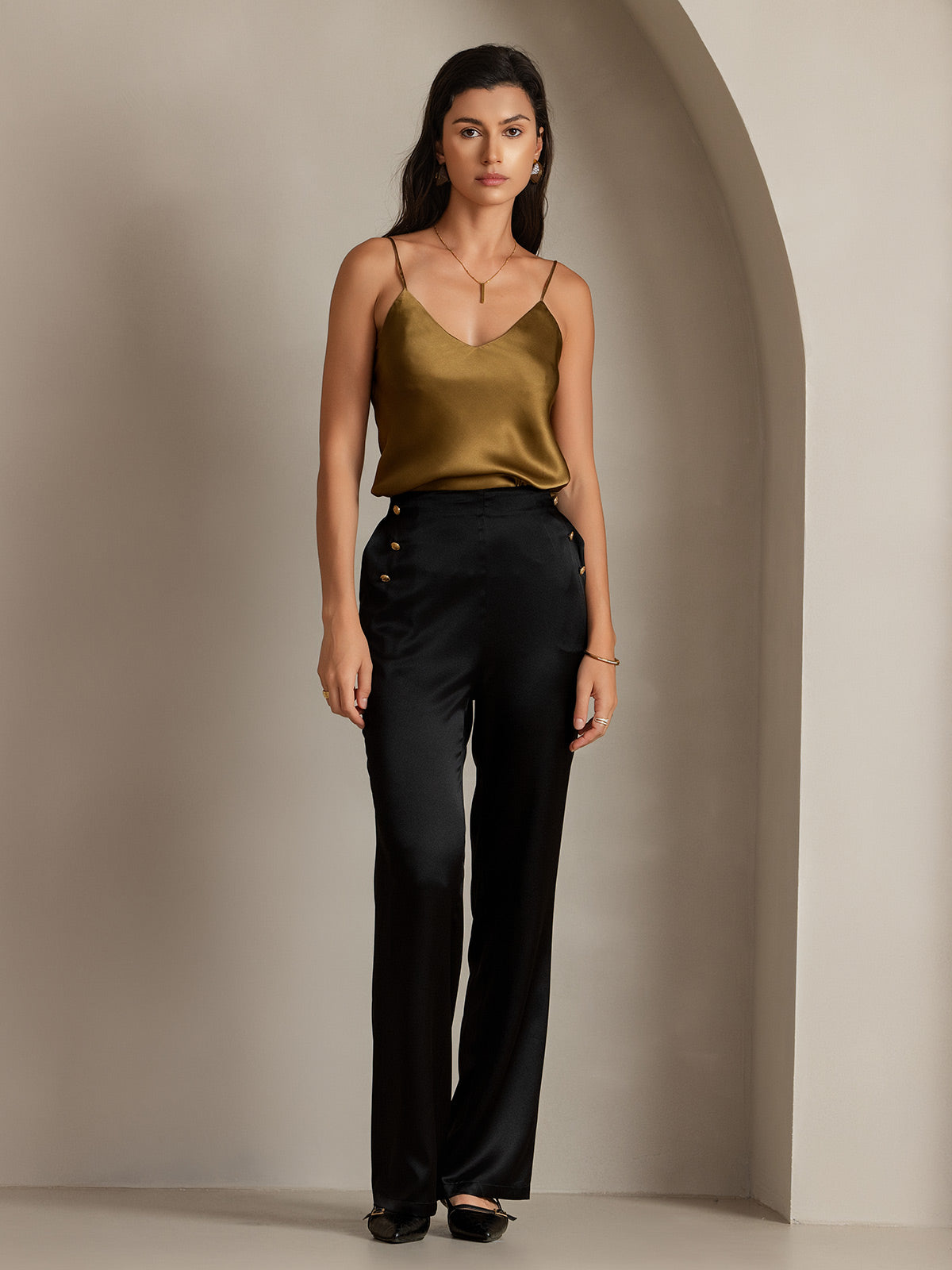 [Musta] SilkSilky-FI 19Momme Womens Pants 005