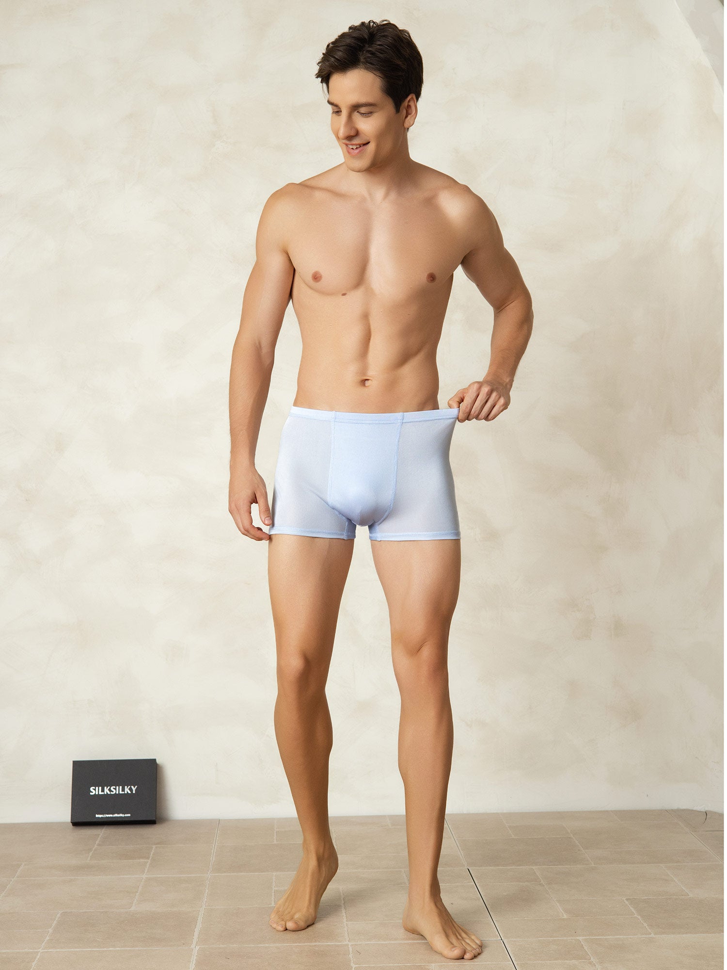 [Vaaleansininen] SilkSilky-FI Mens Underwear 004