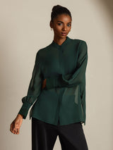 [Tummanvihreä] SilkSilky-FI Womens Shirt 001