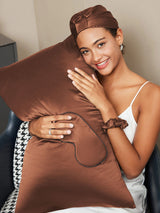 [Kahvi] SilkSilky-FI 19Momme Pillowcase Set 003