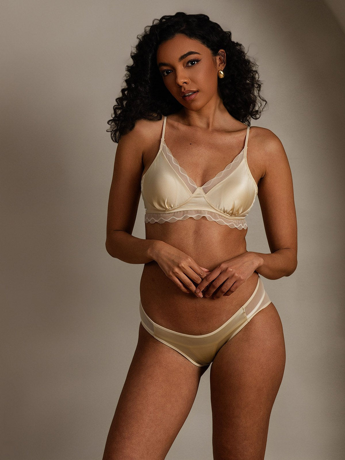 SilkSilky-FI Bra&Panty Set Beige 004