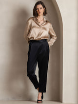 [Samppanja] SilkSilky-FI Long Sleeve Lapel Collar Naisten paita 006