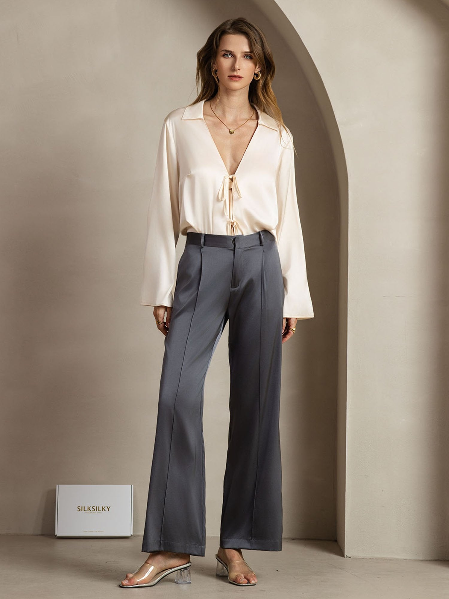[TummanHarmaa] SilkSilky-FI 19Momme Womens Pants 003