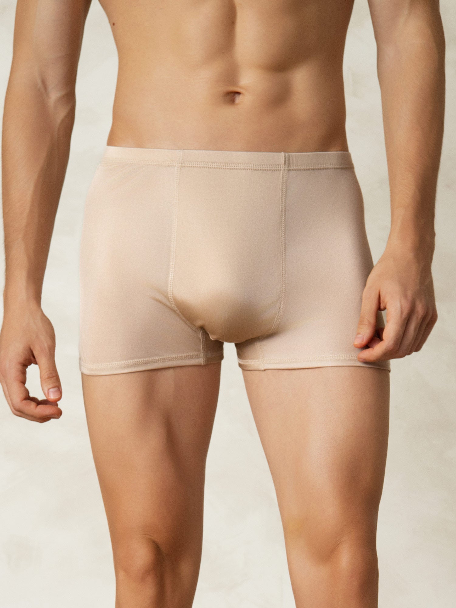 [Beige] SilkSilky-FI Mens Underwear 001