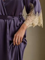 [Purppuranharmaa] SilkSilky-FI 3/4 Sleeve Naisten Aamutakki 005