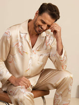 [Samppanja] SilkSilky-FI Long Sleeve Notkokaulus Miesten Pyjamat 006