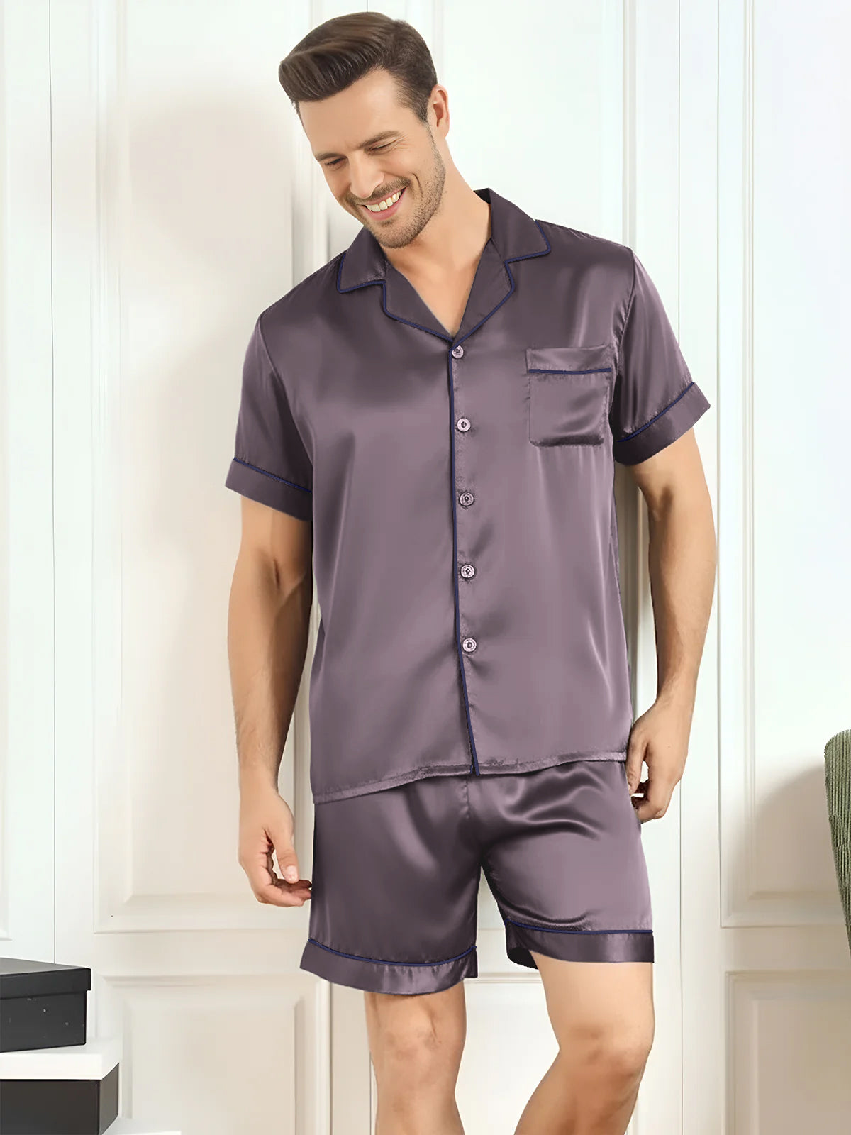 [Purppuranharmaa] SilkSilky-FI Mens Pajamas 001,