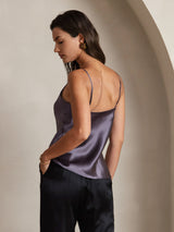 [Purppuranharmaa] SilkSilky-FI Spagettihihna V Neck Camisole Top 002
