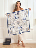 SilkSilky FI Pure Silk Scarf Sininen 004