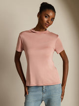 [Pinkki] SilkSilky-FI Short Sleeve Naisten T-paita 008