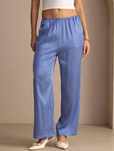 [Sininen Liituraita] SilkSilky-FI Womens Pants 005