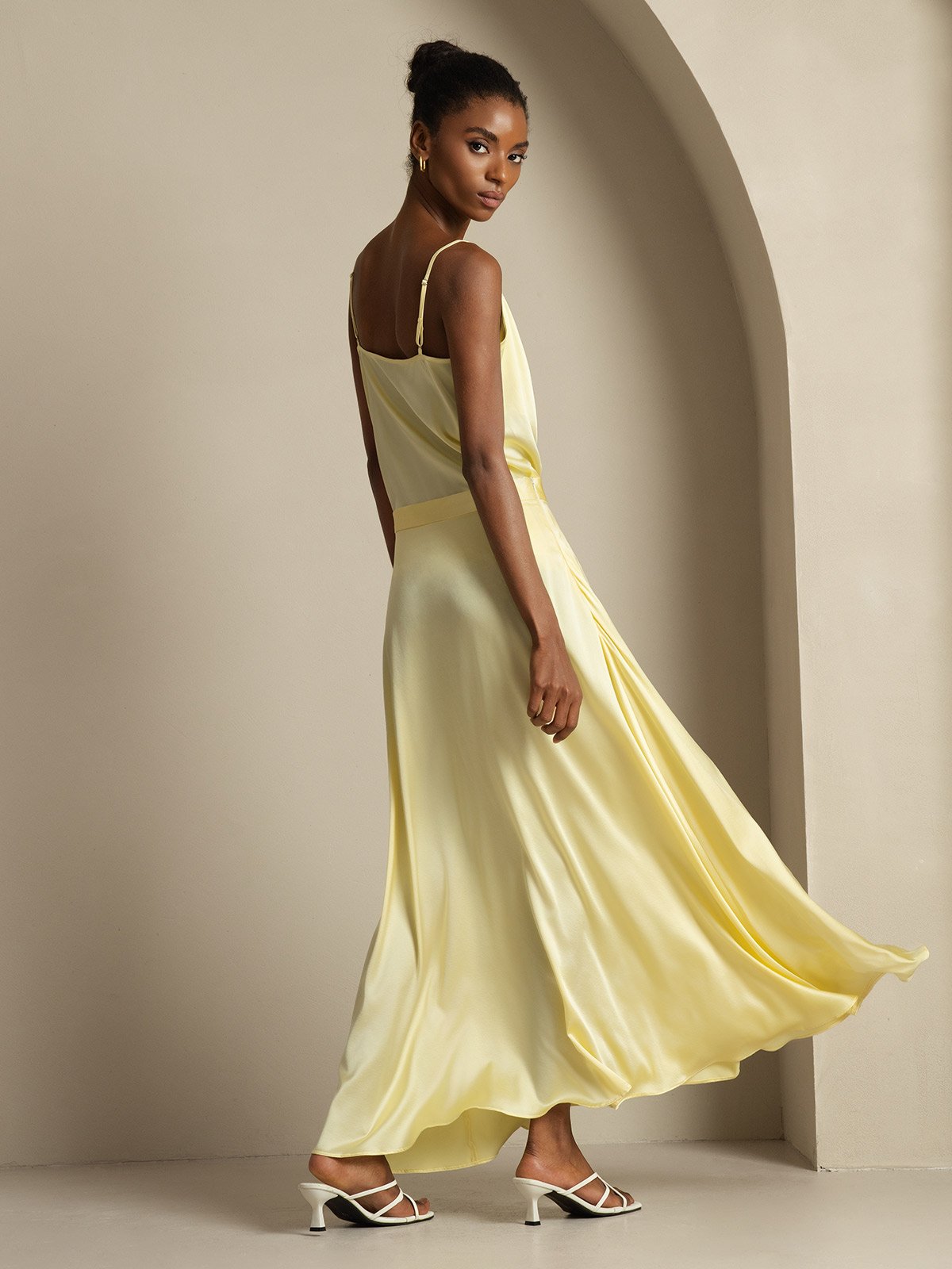 [Vaaleankeltainen] SilkSilky-FI 19Momme Womens Outfit Sets 002,