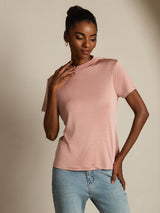 [Pinkki] SilkSilky-FI Short Sleeve Naisten T-paita 005