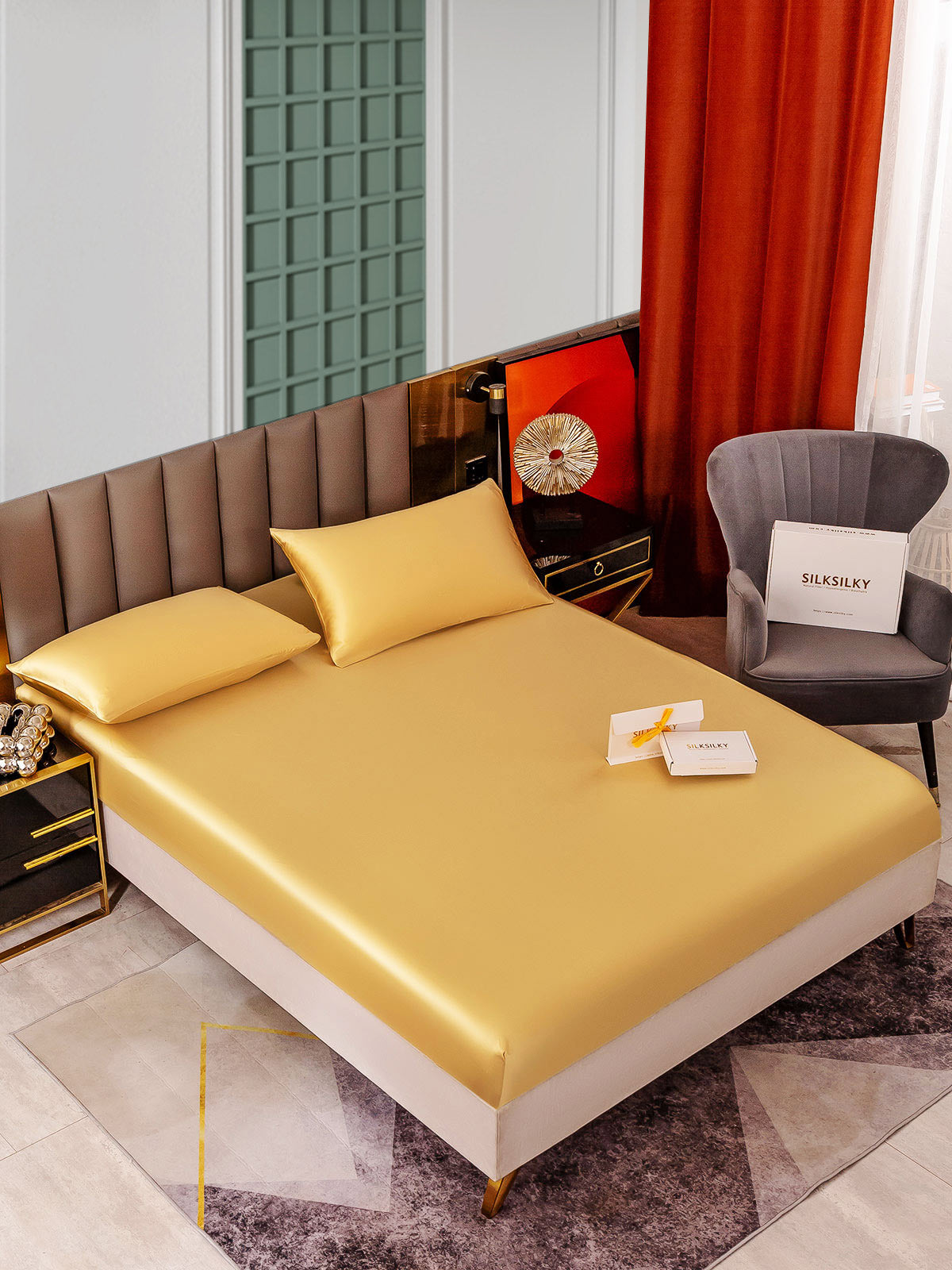 [Samppanja] SilkSilky-FI 25Momme Bedding Set 001
