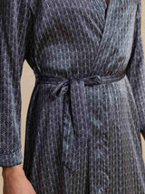 [Laivasto Ginkgo] SilkSilky-FI Long Sleeve V Neck Miesten Aamutakki 006
