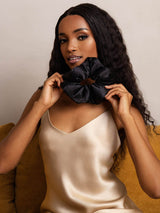 [Musta] SilkSilky-FI Scrunchie 003