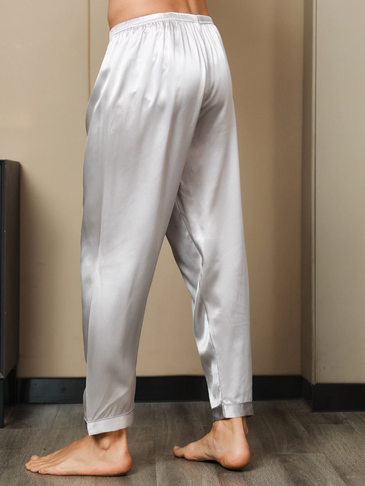[Harmaa] SilkSilky-FI Mens Sleep Bottoms 006