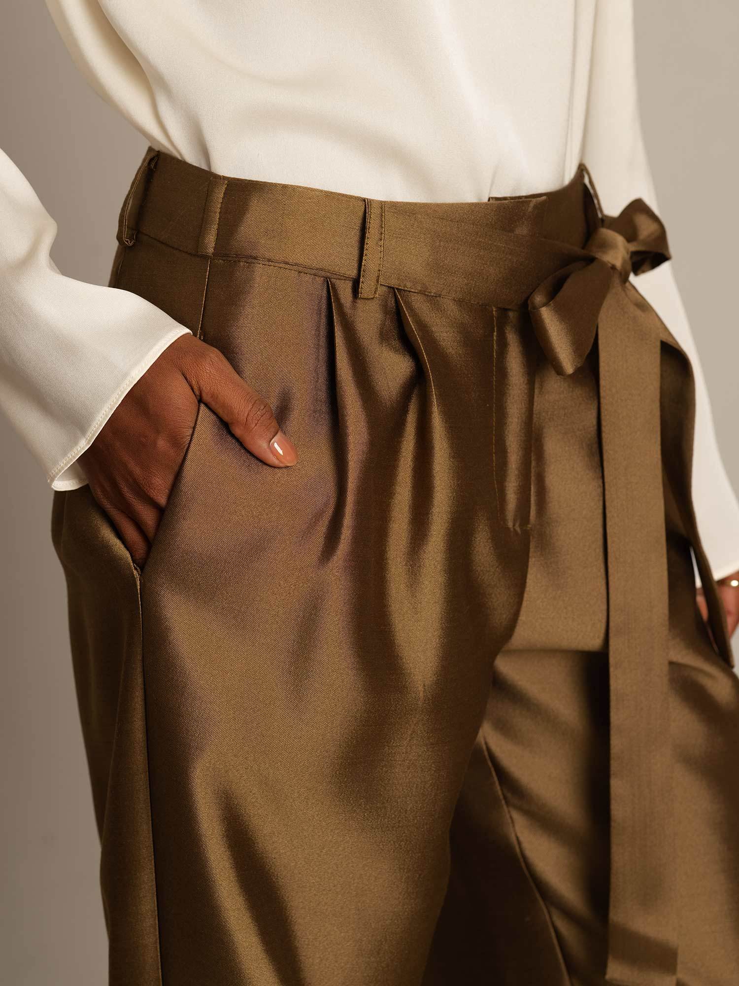 [Pronssi] SilkSilky-FI 32Momme Silk-Wool Blend Womens Pants 004,