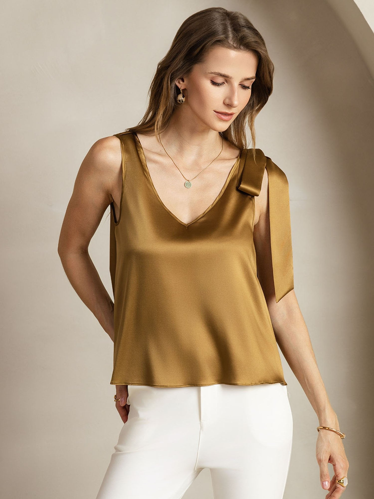 [Pronssi] SilkSilky-FI 19Momme Womens T-Shirt 001