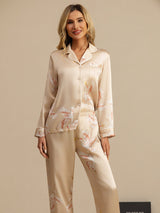 [Samppanja] SilkSilky-FI Long Sleeve Notkokaulus Naisten Pyjamat 003