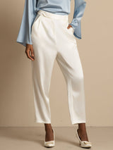 [Valkoinen] SilkSilky-FI 19Momme Womens Pants 005