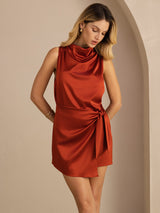 [Karamelli] SilkSilky-FI Sleeveless Cowl Neck Mekko 004