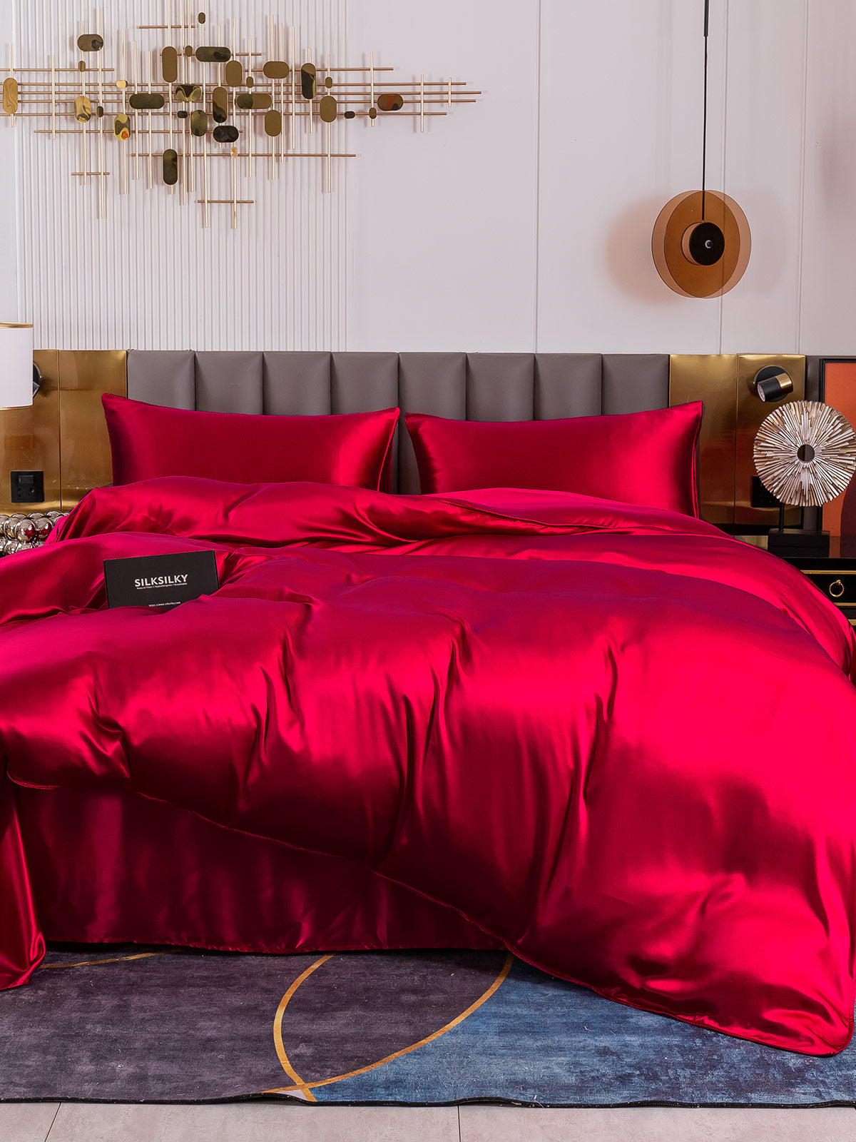 [Viini] SilkSilky-FI 19Momme Vuodevaatteet Setti 003