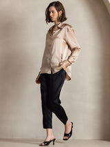 [Samppanja] SilkSilky-FI Long Sleeve Lapel Collar Naisten paita 007