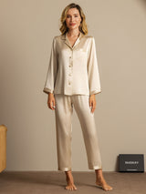 [Samppanja] SilkSilky-FI Long Sleeve Notkokaulus Naisten Pyjamat 001