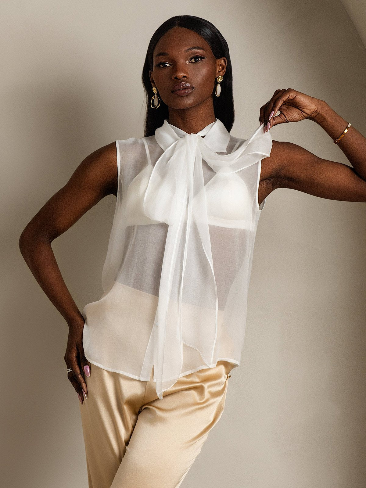 SilkSilky-FI Womens Shirt Valkoinen 004