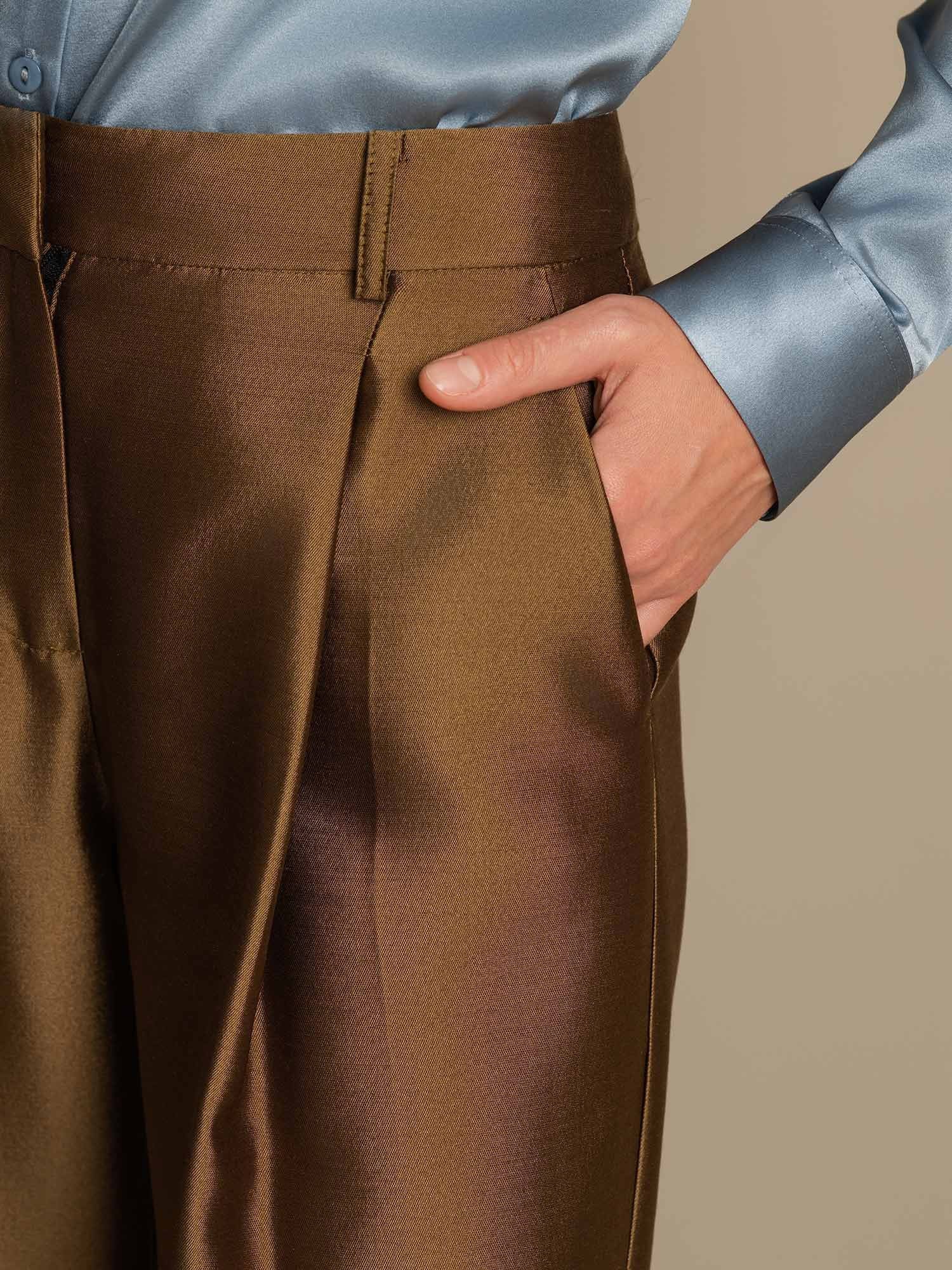 [Pronssi] SilkSilky-FI 32Momme Silk-Wool Blend Womens Pants 004,