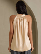 [Samppanja] SilkSilky-FI Sleeveless Halterneck Naisten T-paita 002