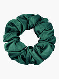 SilkSilky FI 19Momme Pure Silk Scrunchie Tummanvihreä 004