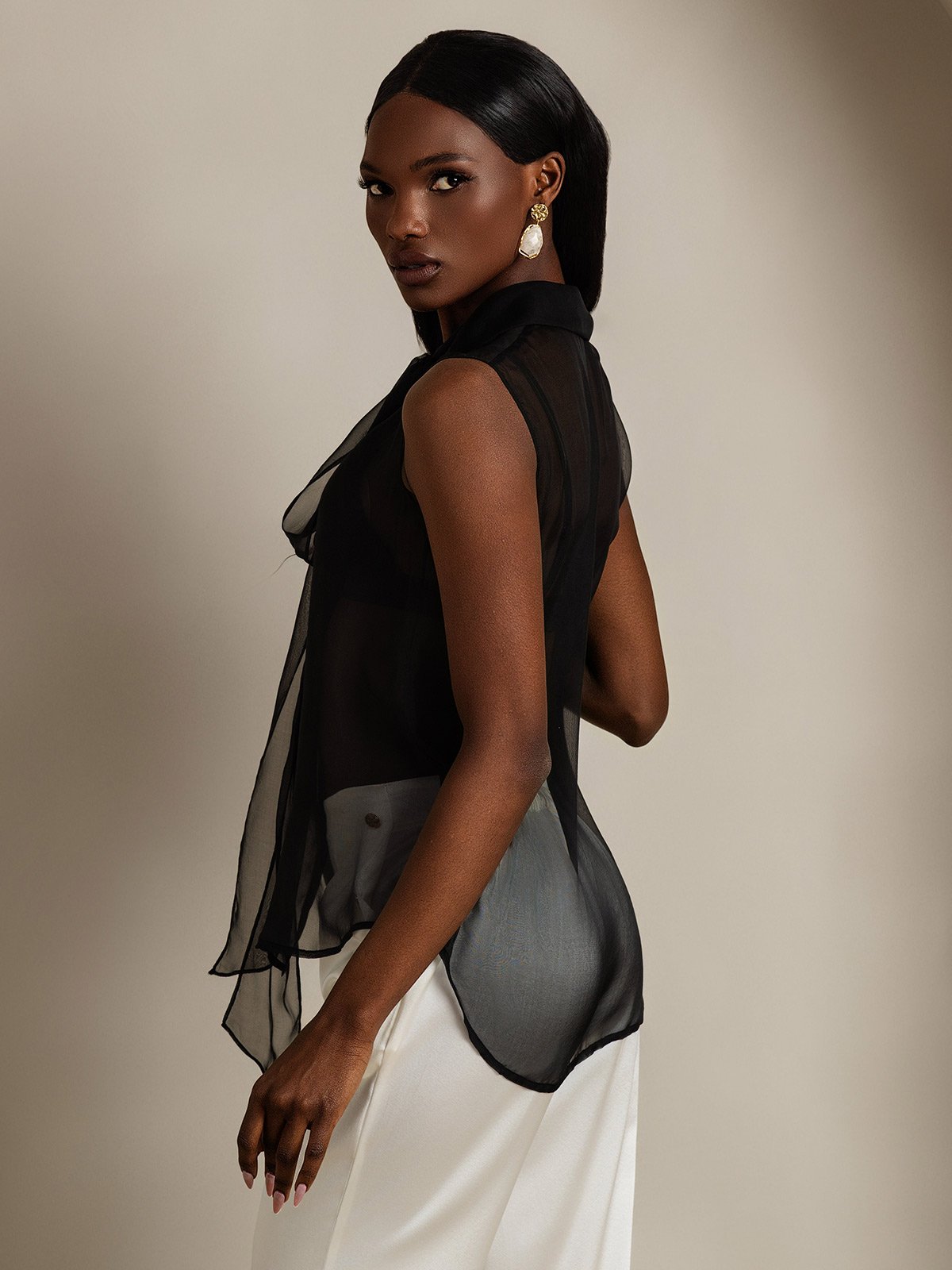 SilkSilky-FI Womens Shirt Musta 002