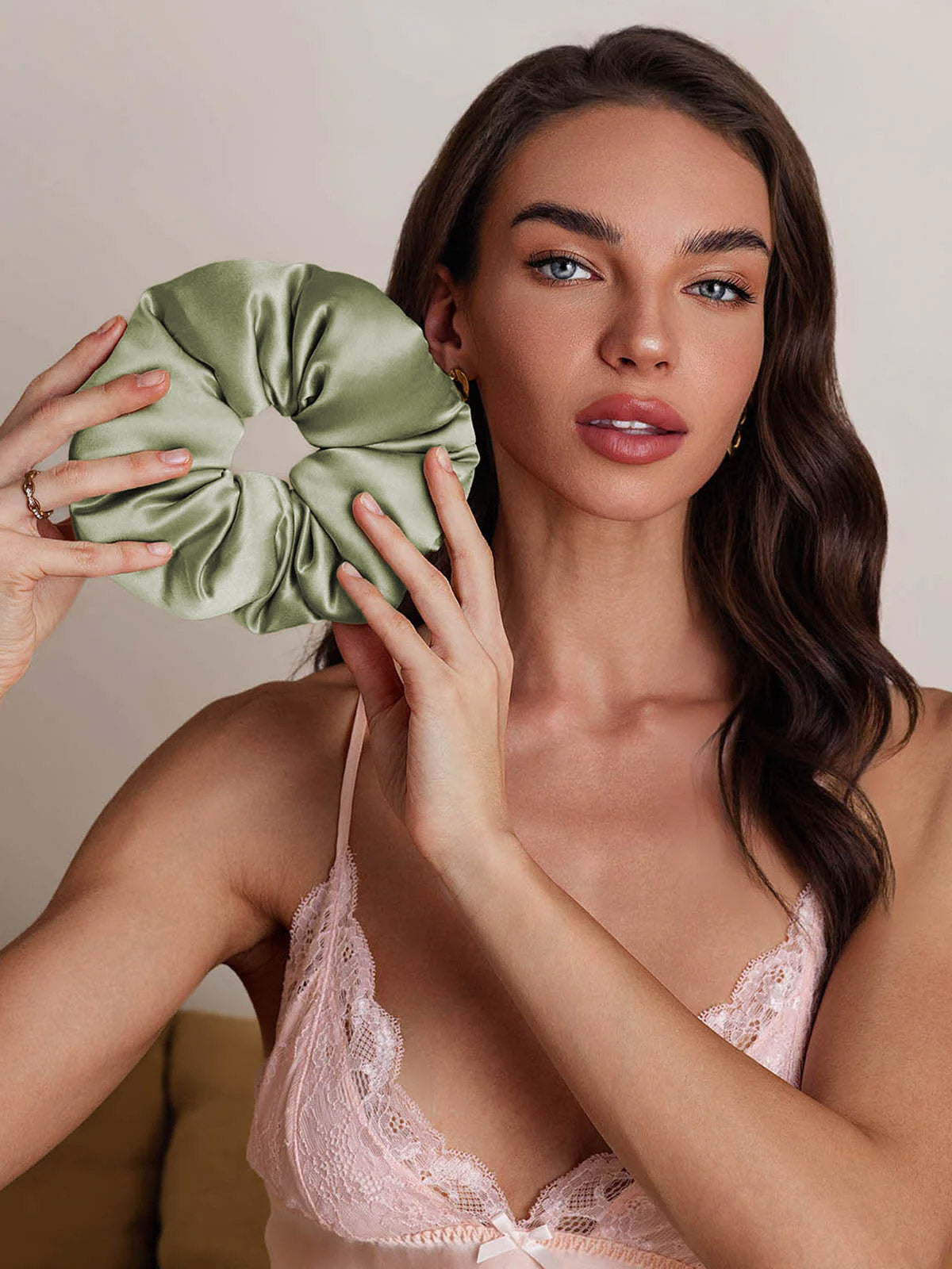 [Vaaleanvihreä] SilkSilky-FI Scrunchie 002