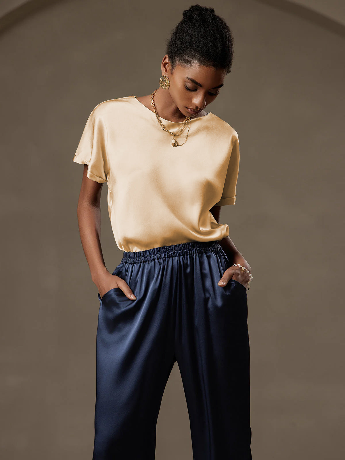 [Samppanja] SilkSilky-FI 19Momme Womens T-Shirt 003