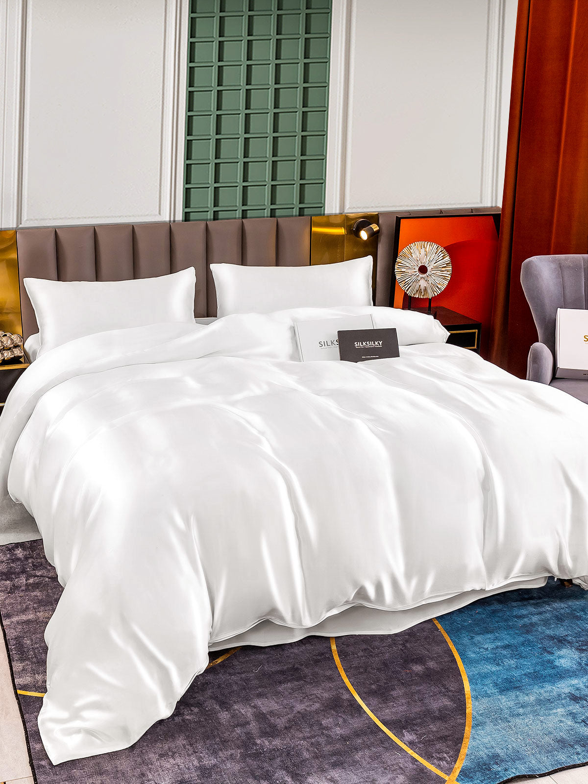 [Valkoinen] SilkSilky-FI 25Momme Bedding Set 003