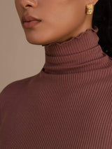 [Kamee Ruusu] SilkSilky-FI Long Sleeve Turtle Neck Naisten T-paita 006