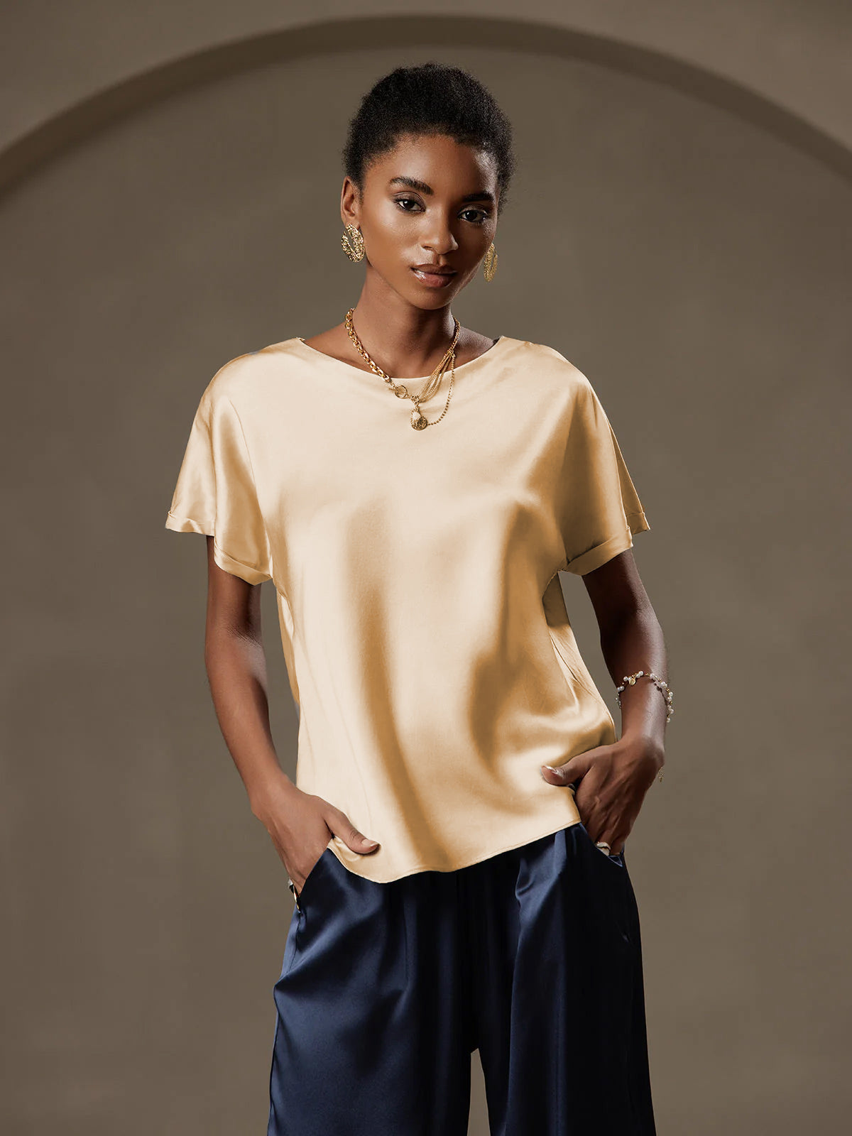 [Samppanja] SilkSilky-FI 19Momme Womens T-Shirt 001