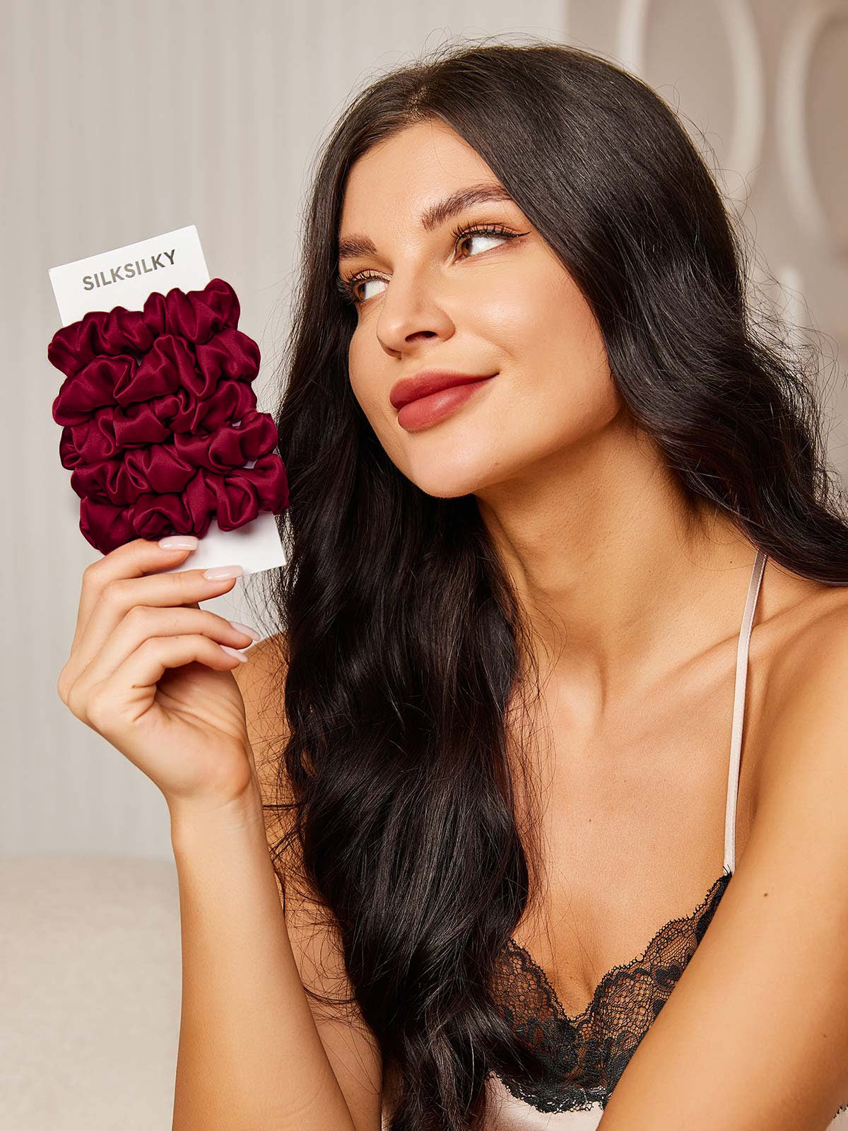 [Fuksia] SilkSilky-FI 19Momme Scrunchie 001