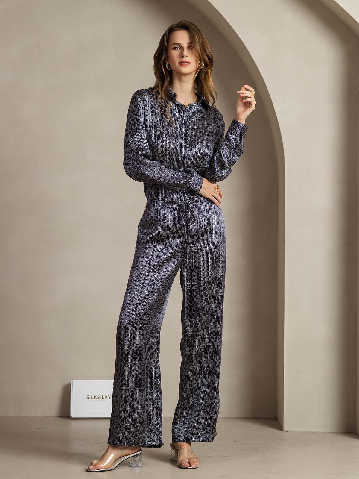 [Laivasto Ginkgo] SilkSilky-FI 19Momme Womens Pants 003