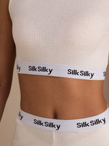 [Valkoinen] SilkSilky-FI Sleeveless Crew Neck Women's Outfit Sets 005