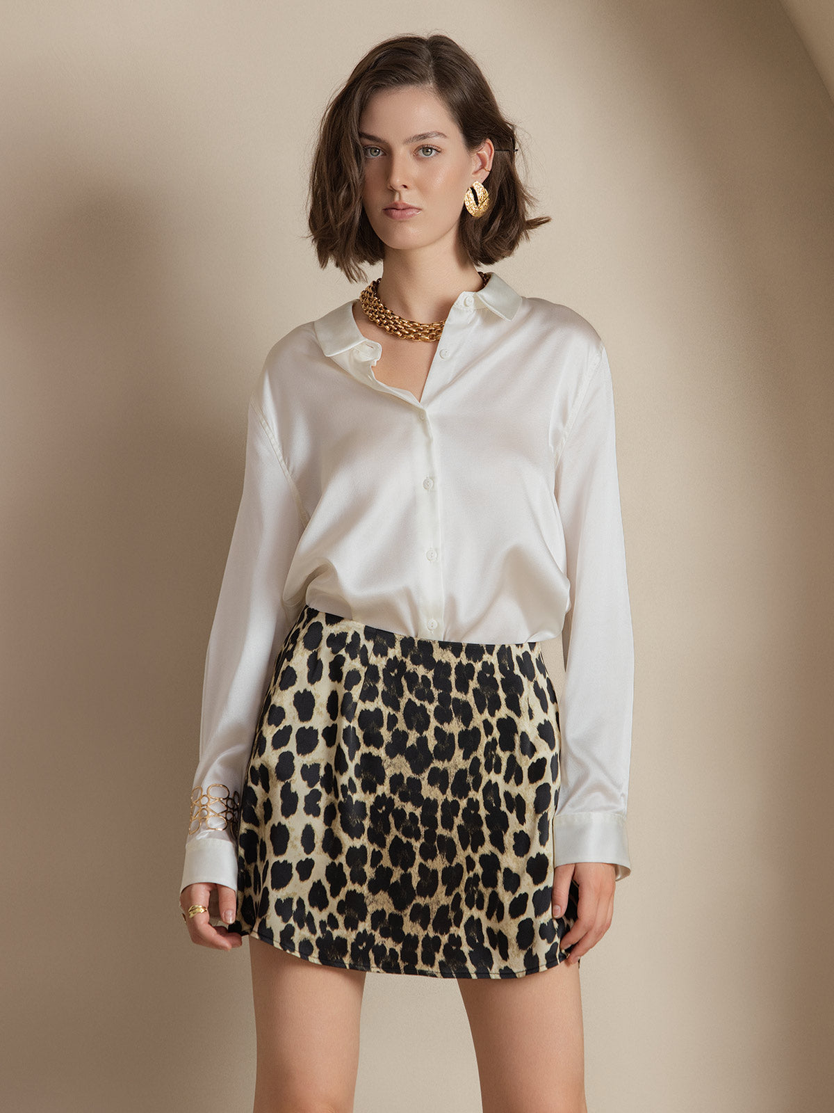 [Valkoinen] SilkSilky-FI Womens Shirt 001