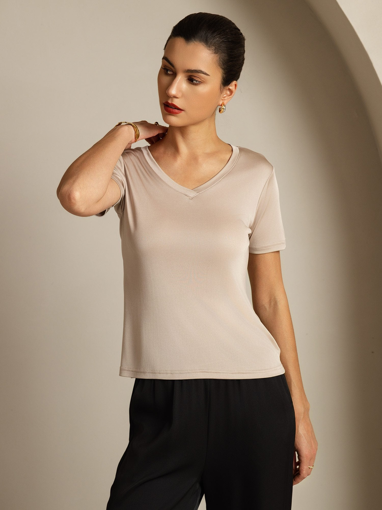 [VaaleaKhaki] SilkSilky-FI Womens T-Shirt 005