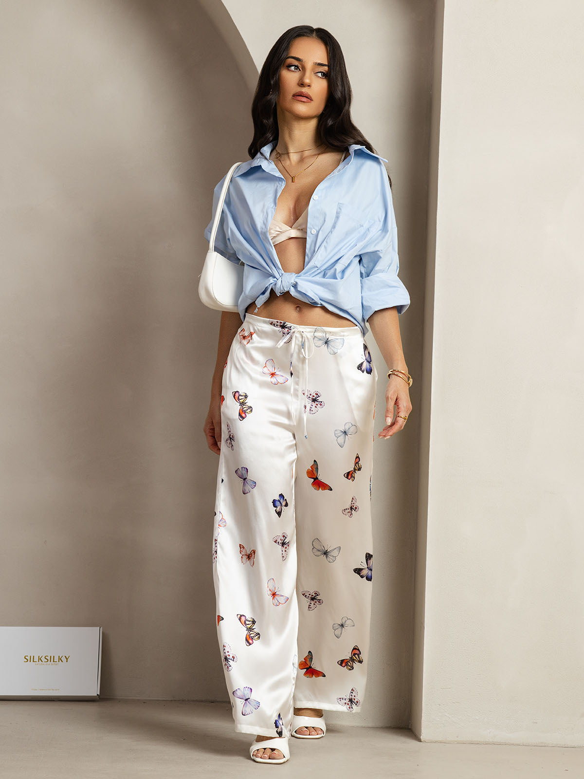 [Valkoinen Perhonen] SilkSilky-FI 19Momme Womens Pants 006